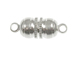 Barrel Shape Magnetic Silver Plated Clasp 