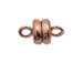 Antiqued Copper Plated: 6mm Round Magnetic clasp 