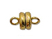 Gold Plated: 6mm Round Magnetic clasp (Bulk Pack of 144) 