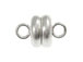 Silver Plated: 6mm Round Magnetic Clasp