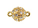 Gold Plated: Round Magnetic Fireball Clasp 