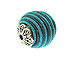 22mm Round Fabric Beads - Blue