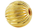 22mm Round Straight Corrugated 14K Gold Filled Beads