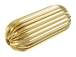14K Gold Filled 35x14.8mm Corrugated Straight Oval Bead 