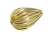 14K Gold Filled 23x15mm Fancy Teardrop Shape Corrugated Bead  