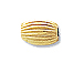 14K Gold Filled 3x5mm Corrugated Oval Beads