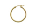 14K Gold-Filled 2x18mm Plain Hoop Earrings With Clutch, 2mm round tube, 1 pair