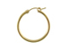 14K Gold-Filled 2x22mm Plain Hoop Earrings With Clutch, 2mm round tube, 2 Pcs 