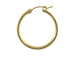 14K Gold-Filled 2x27mm Plain Hoop Earrings With Clutch, 2mm round tube, 1 pair 