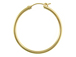 14K Gold-Filled 2x34mm Plain Hoop Earrings With Clutch, 2mm round tube, 1 pair 