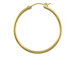 14K Gold-Filled 2x34mm Plain Hoop Earrings With Clutch, 2mm round tube, 2 Pcs 