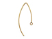 36mm 14K Gold-Filled V Shape Fancy Earwire,  2 Pcs