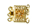 10.5mm Gold Filled Rectangle 3-Strand Filigree Clasp