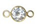 14K Gold-Filled 6mm Clear CZ Bezel Link