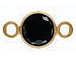 14K Gold-Filled 6mm Black CZ Bezel Link