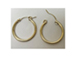 <font color ="B76E79">14K Rose Gold-Filled</font> 2x15mm Plain Hoop Earrings With Clutch, 2mm round tube, 1 pair