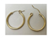 <font color ="B76E79">14K Rose Gold-Filled</font> 2x18mm Plain Hoop Earrings With Clutch, 2mm round tube, 2 Pcs