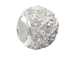 1  Sterling Silver 10mm Round CZ Bead