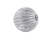 4 Sterling Silver Straight Corrugated 7mm Round Beads