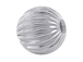 1  Sterling Silver Straight Corrugated 12mm Round Beads