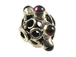 Semi-precious Garnet Silver Bead