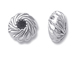 10  Sterling Silver 6x3.25mm Corrugated Twist Rondelle Beads