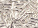 320  Sterling Silver- Liquid Silver Twist Tube Beads 1x4mm