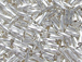 840  Sterling Silver- Liquid Silver Twist Tube Beads 2x6mm