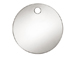 10mm Sterling Silver Disc Blank Charm, 1.2mm Hole, 28.5 Ga