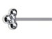 2 Inch, 24 Gauge Sterling Silver Headpin with 3 dots
