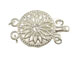 Sterling Silver Round 2-Strand Filigree Clasp