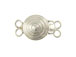 Sterling Silver 2-Strand Round Box Clasp