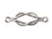 Sterling Silver Twisted Rope Knot Connector Link