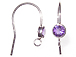 Sterling Silver 4mm Amethyst Earwire Bezel