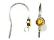 Sterling Silver 4mm Citrine Earwire Bezel