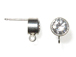 Sterling Silver 6mm Cubic Zirconia  Post Earring