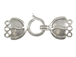 Sterling Silver 3-Strand Fancy Hook & Eye Clasp *Bulk Pack of 25* 