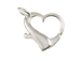 Floating Heart Clasp Sterling Silver Bulk Pack of 5