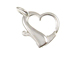 Floating Heart Clasp Sterling Silver