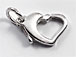 Floating Heart Clasp Sterling Silver