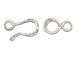 Sterling Silver Hammered Flat Hook And Eye Clasp