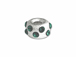 2  Sterling Silver Satin Finish Rondelle With May Birthstone Crystals
