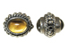 Semi-precious Citrine Silver Bead (Bulk Pack of 25) *VERY SPECIA