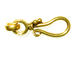 Vermeil J Hook With Ring