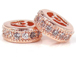 10mm Micro Pave Set Rose Gold Finish CZ Rondelles