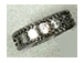 12mm Micro Pave Set CZ Rondelles, Dark Rhodium Finish (aka Gunmetal or black)