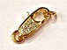 CZ Pave Clasp 16mm Lobster Claw Clasp, Gold Finish