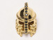 CZ Pave Bead, Knight, Gold Finish 15mm x 11mm