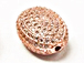 CZ Pave Beads 15mm Oval Beads, Rose Gold Finish