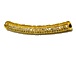 CZ Pave Beads 37mm Tube Beads, Gold Finish